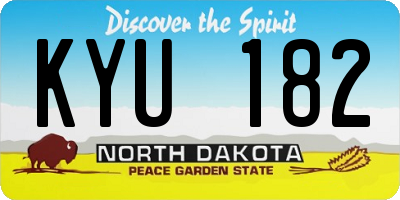 ND license plate KYU182