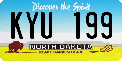 ND license plate KYU199