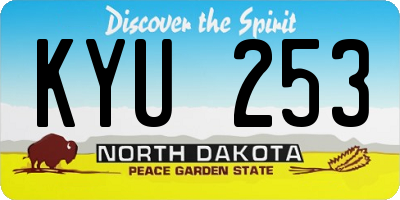 ND license plate KYU253
