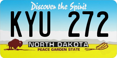 ND license plate KYU272