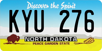 ND license plate KYU276