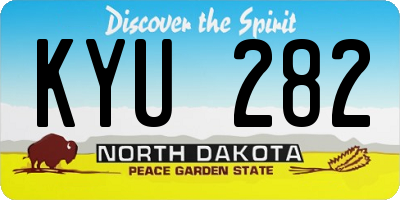 ND license plate KYU282