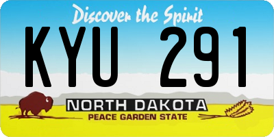 ND license plate KYU291