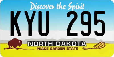ND license plate KYU295