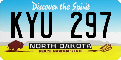 ND license plate KYU297