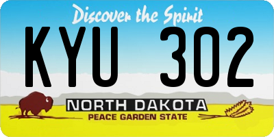 ND license plate KYU302