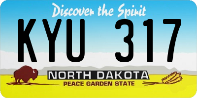 ND license plate KYU317
