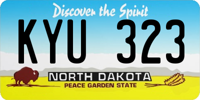 ND license plate KYU323