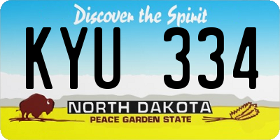 ND license plate KYU334
