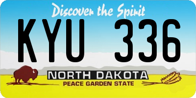 ND license plate KYU336