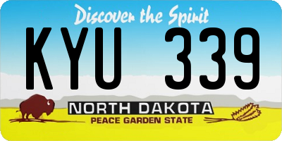 ND license plate KYU339