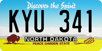 ND license plate KYU341