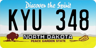 ND license plate KYU348