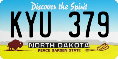 ND license plate KYU379