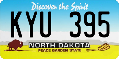 ND license plate KYU395