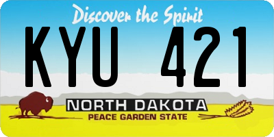 ND license plate KYU421