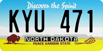 ND license plate KYU471