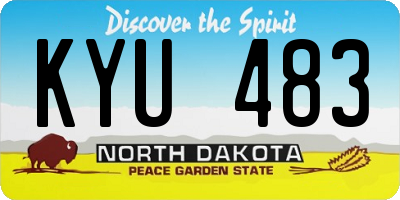 ND license plate KYU483