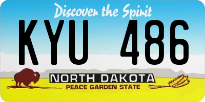 ND license plate KYU486