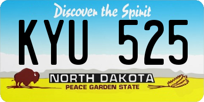 ND license plate KYU525