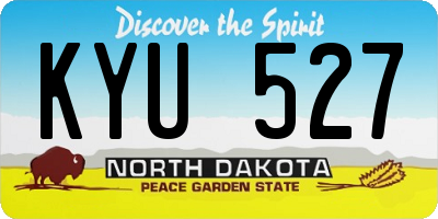 ND license plate KYU527