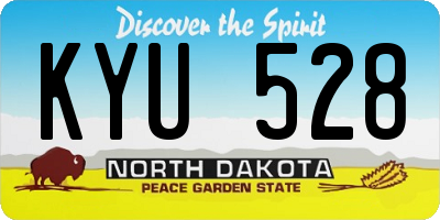 ND license plate KYU528