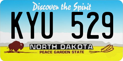 ND license plate KYU529