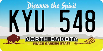 ND license plate KYU548