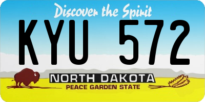 ND license plate KYU572
