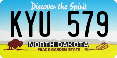 ND license plate KYU579