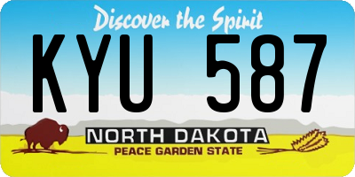 ND license plate KYU587