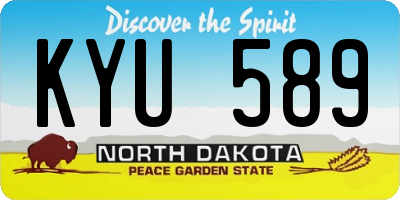 ND license plate KYU589