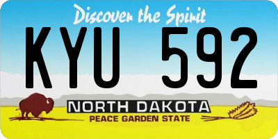 ND license plate KYU592