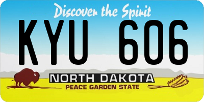 ND license plate KYU606