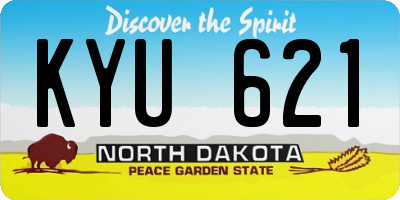 ND license plate KYU621