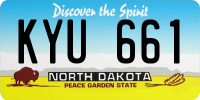 ND license plate KYU661