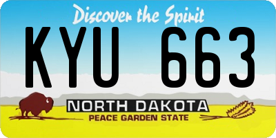 ND license plate KYU663
