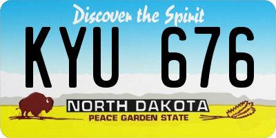 ND license plate KYU676