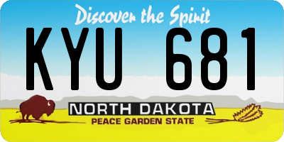 ND license plate KYU681