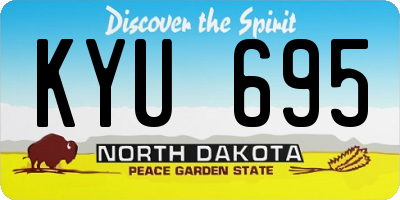 ND license plate KYU695