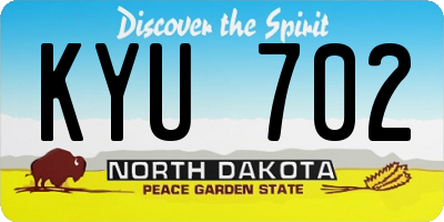 ND license plate KYU702