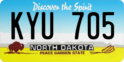 ND license plate KYU705