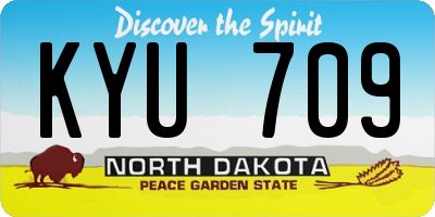 ND license plate KYU709