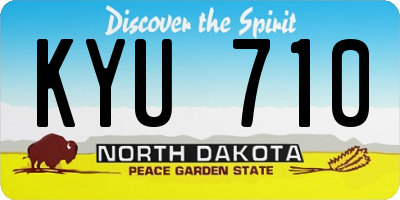 ND license plate KYU710
