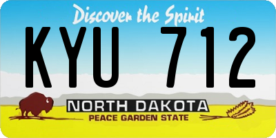ND license plate KYU712