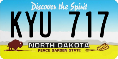 ND license plate KYU717