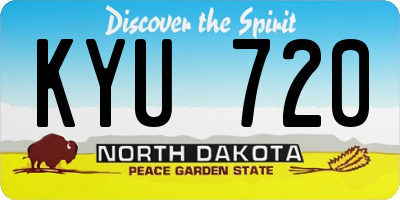 ND license plate KYU720