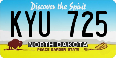 ND license plate KYU725