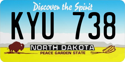 ND license plate KYU738