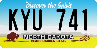 ND license plate KYU741